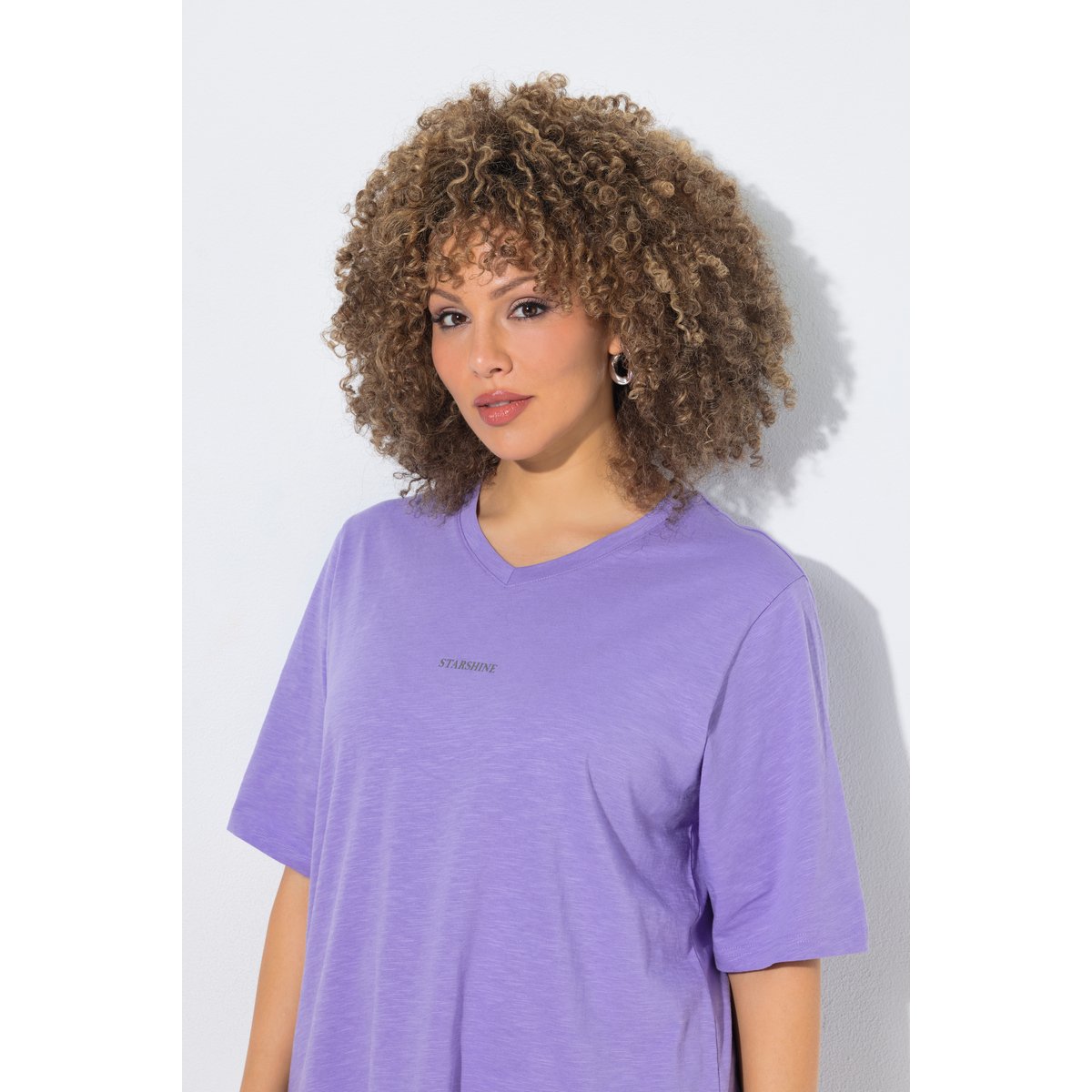 T-shirt avec petit imprimé violet, ULLA POPKEN