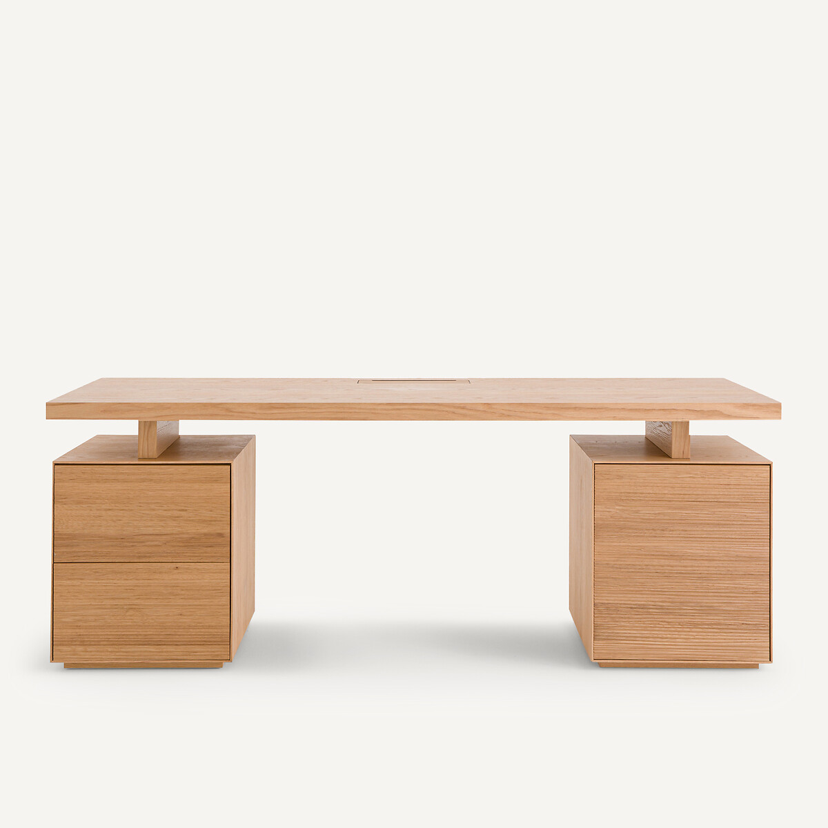Caisson bureau 1 porte chêne et plaqué, Mikube chêne naturel, AM.PM