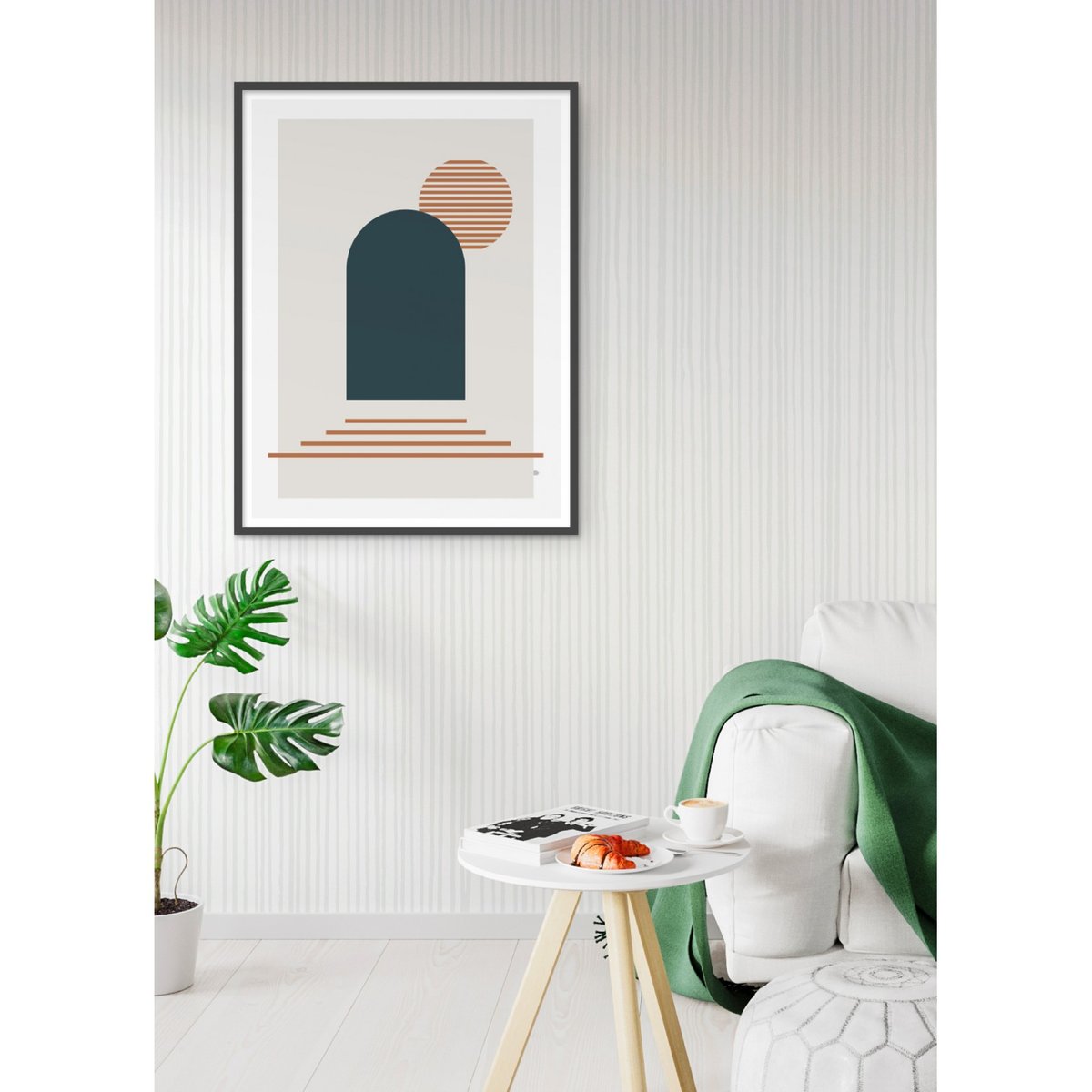 Affiche Abstract Figures 1 blanc, L'AFFICHERIE
