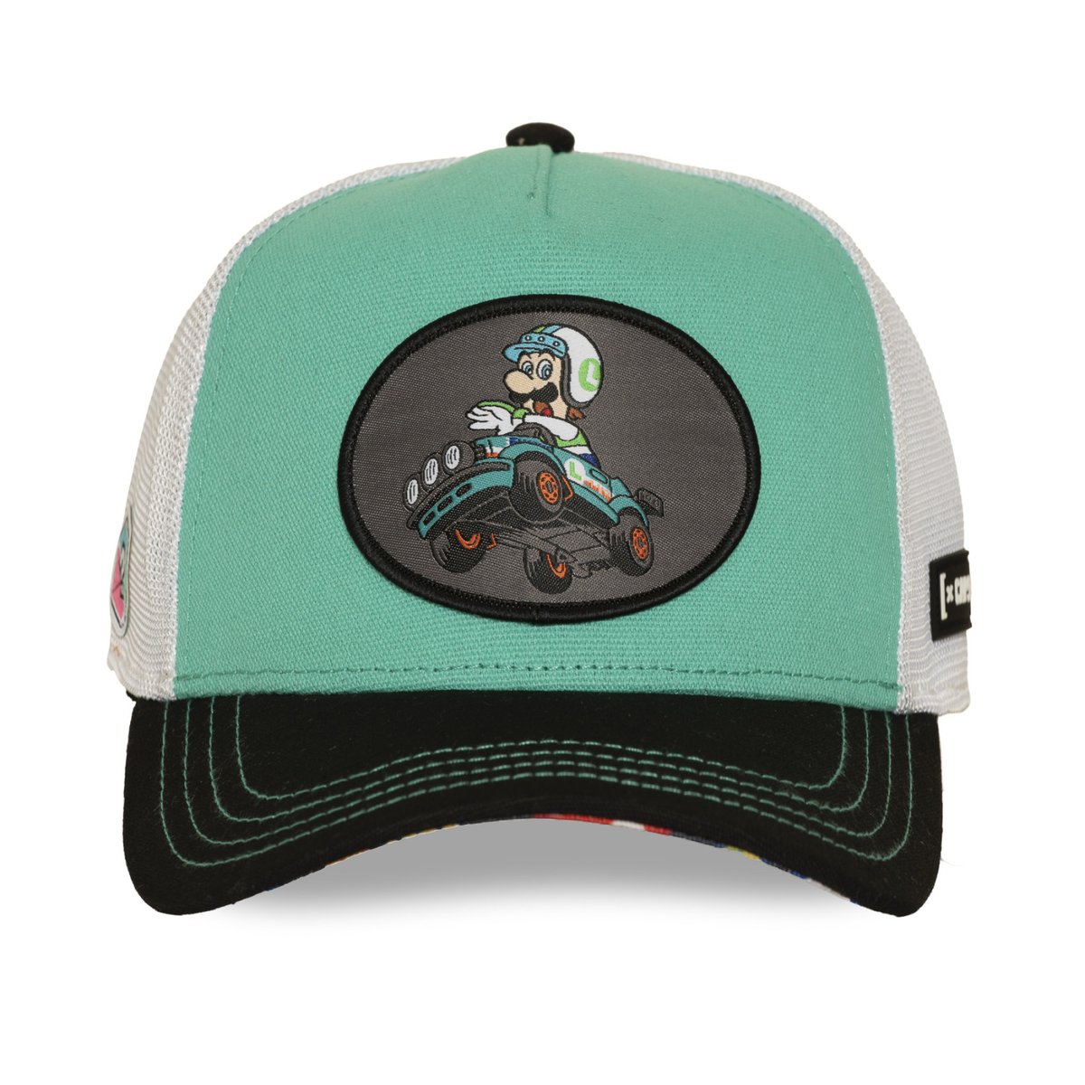 Casquette Trucker Mario Kart vert/blanc/noir/gris, CAPSLAB