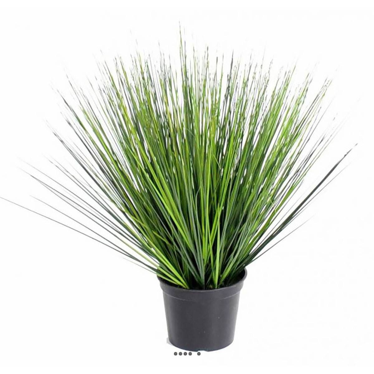 Fausse herbe touffe en pot H 60 cm D 60 cm vert, ARTIFICIELLES
