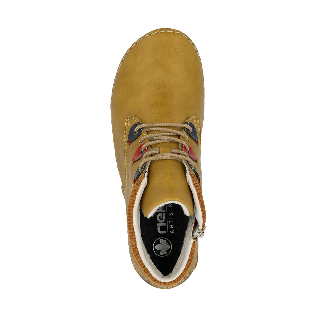Basket Montante à Lacets Raposa jaune, RIEKER