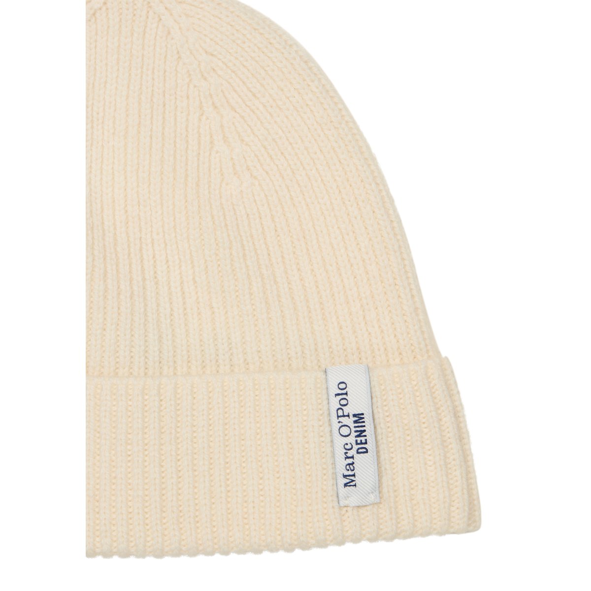bonnet tricoté en laine mérinos fine blanc, MARC O’POLO DENIM