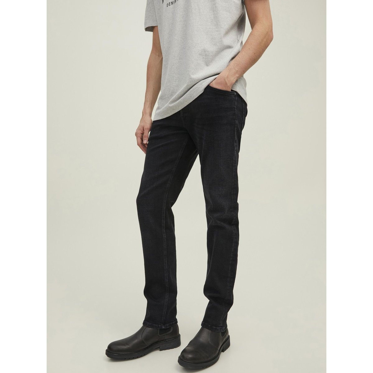 Jean Coupe Tapered black denim, JACK & JONES