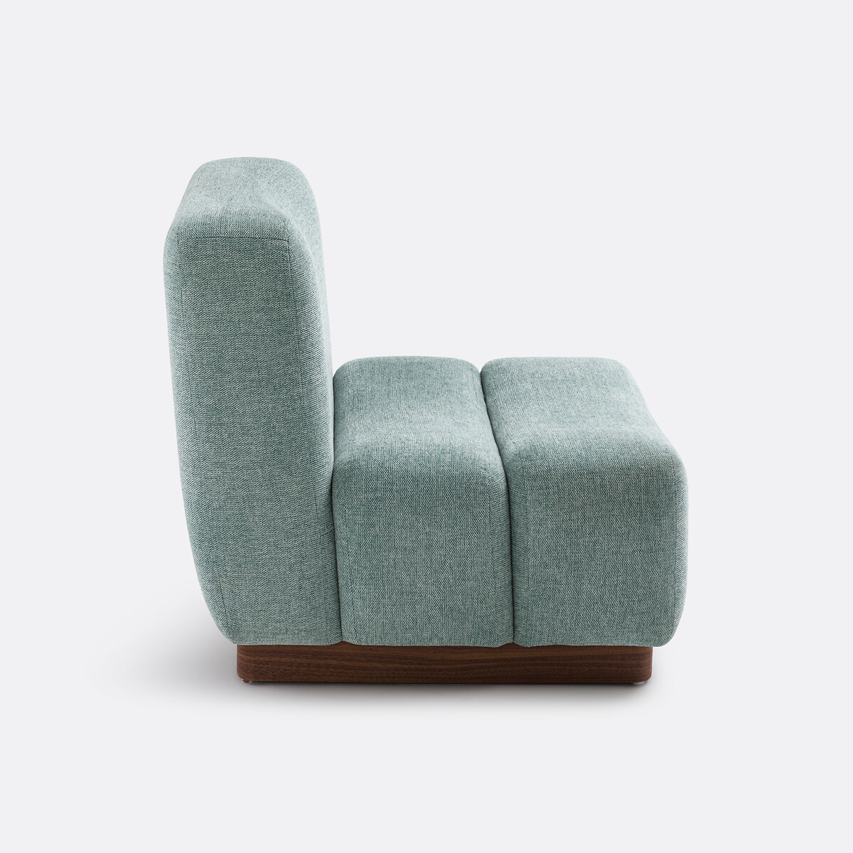 Fauteuil bas tissu texturé Podo gris, LA REDOUTE INTERIEURS