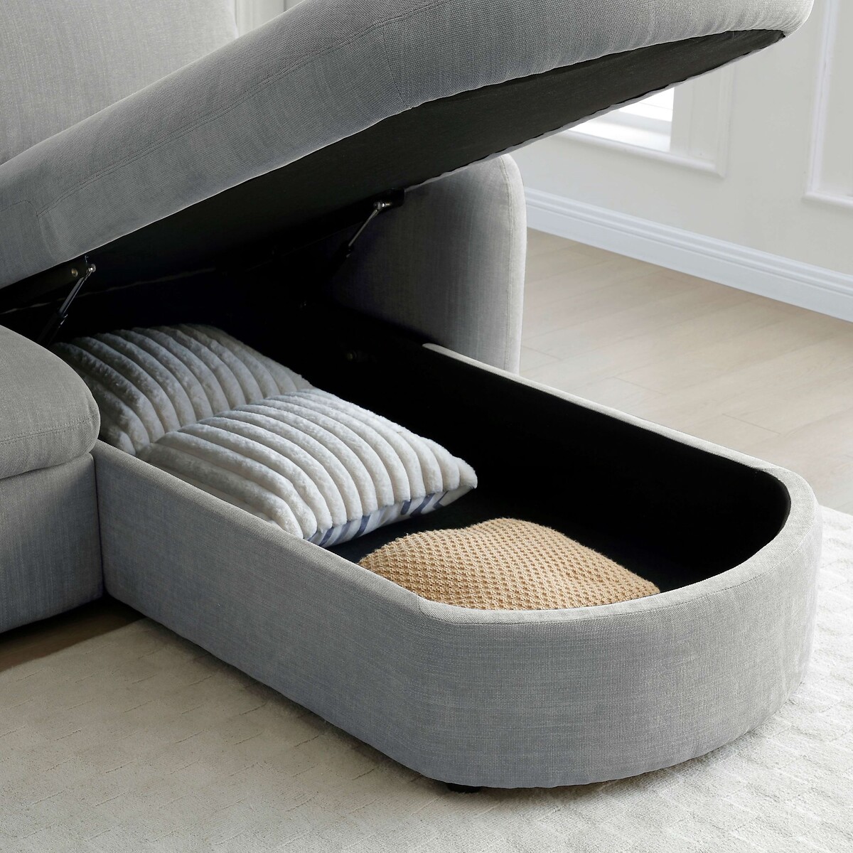 Monroe Curved Chaise Sofabed grey, ÉDITÉ