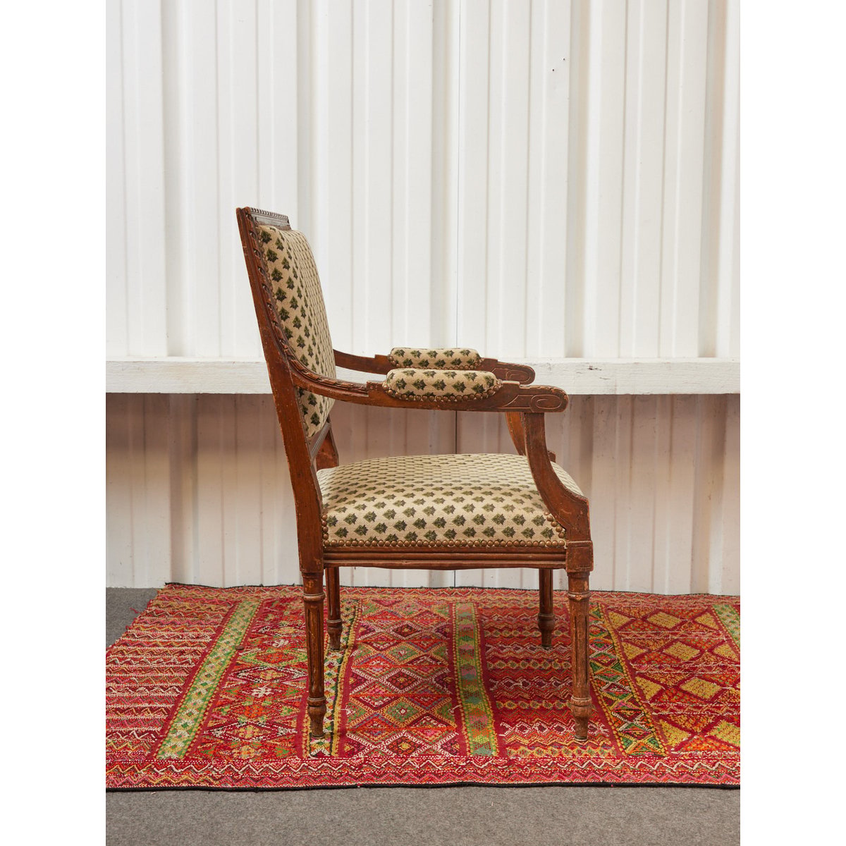 Fauteuil XIXème en bois Ernest N°1083 - Bon état blanc, DEBONGOUT