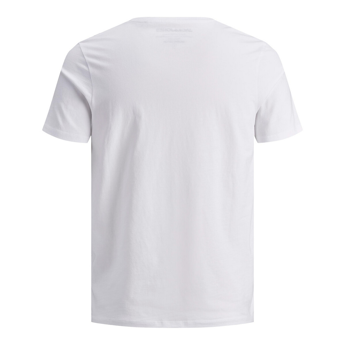 T-shirt girocollo in cotone bio bianco, JACK & JONES