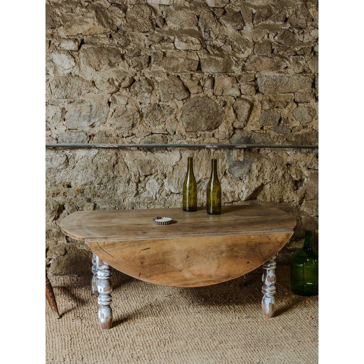 Table basse ovale en bois Léonie N°947 - Bon état bois foncé, DEBONGOUT