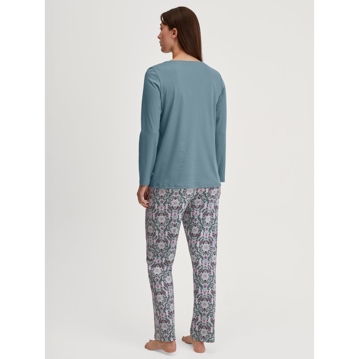 Pyjama, longue manches longues Coton AUTUMN DREAMS smoke bleu, CALIDA