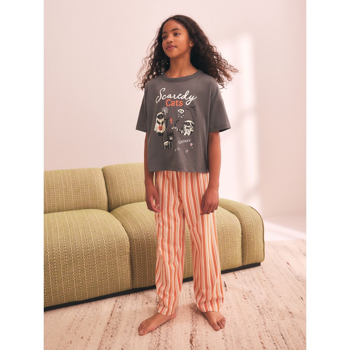 Pyjama large halloween, lot de 1 orange/gris, NEXT