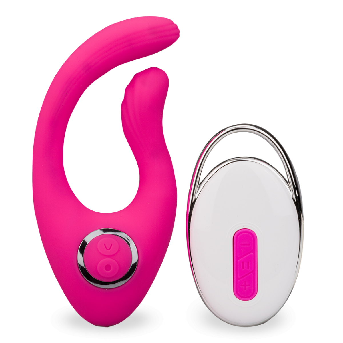Vibromasseur puissant clitoridien courbé 12 modes USB magnetic rose, LOVE AND VIBES