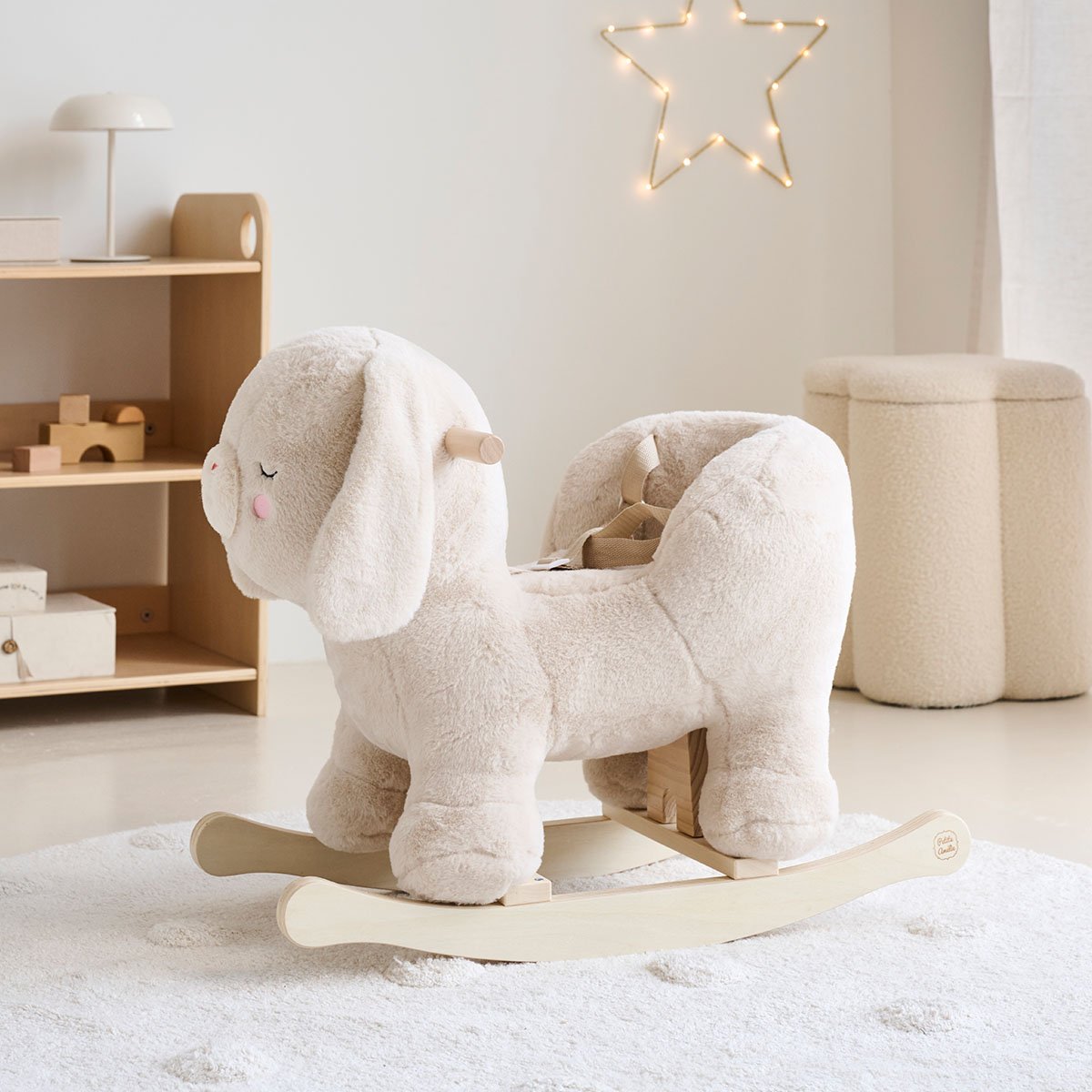 Cheval à bascule lapi beige, PETITE AMELIE