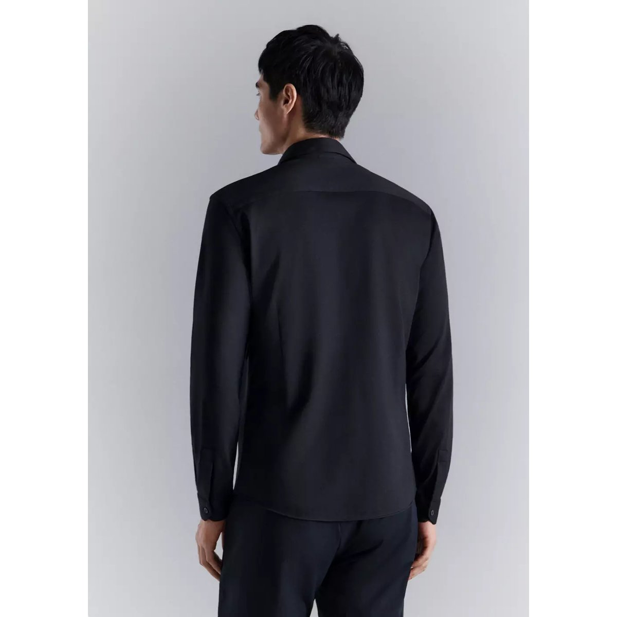 Chemise slim-fit coton comfort stretch non-iron bleu marine, MANGO MAN