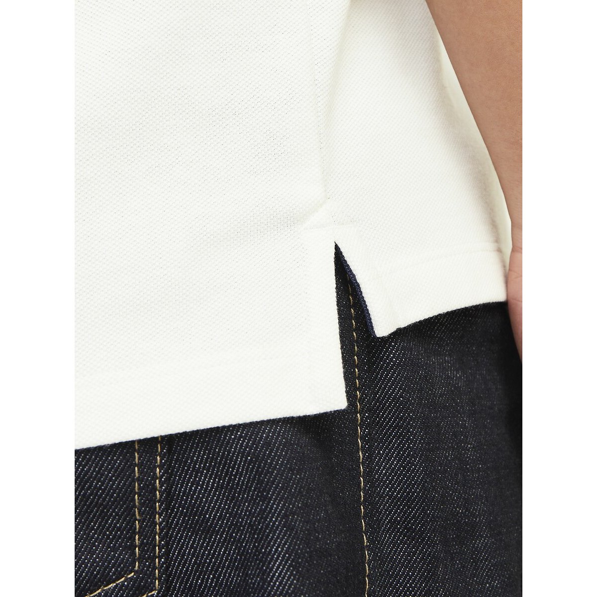 Polo manches courtes slim ecru, JACK & JONES