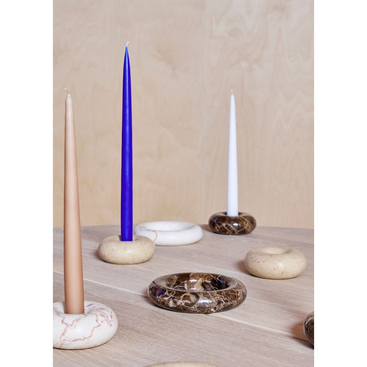 Bougeoir en marbre décoratif LIVING blanc, OYOY LIVING DESIGN