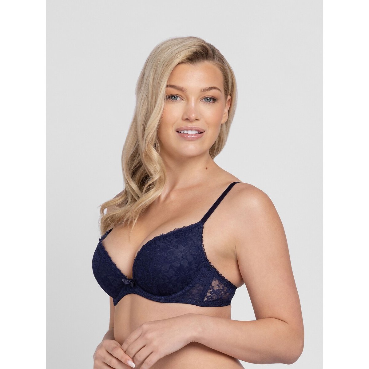 Lot de 2 soutiens-gorge push-up SONIA ivoire/marine, DORINA