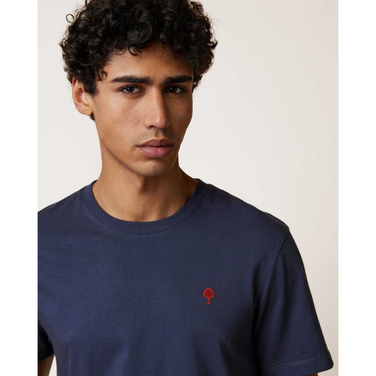 T-shirt en maille marine grisé, FAGUO