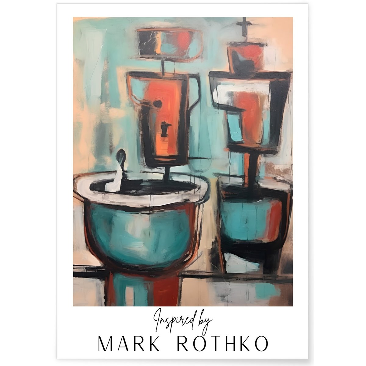 Affiche Mark Rothko n°10 blanc, L'AFFICHERIE