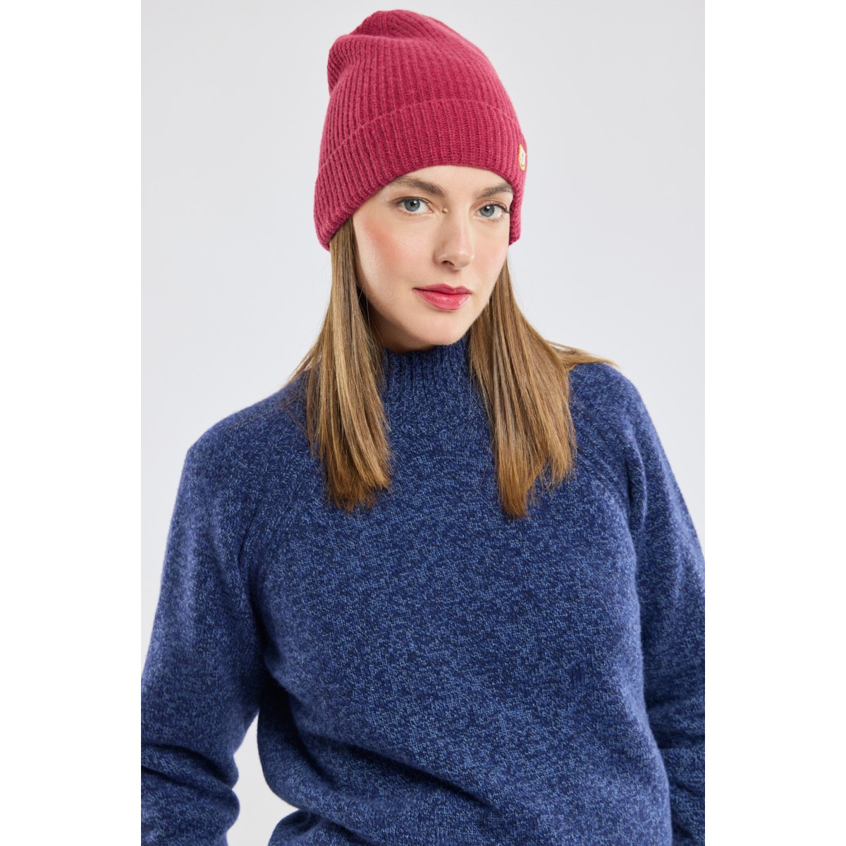 Pull col montant Héritage en laine HERITAGE twilight blue mélangé, ARMOR-LUX