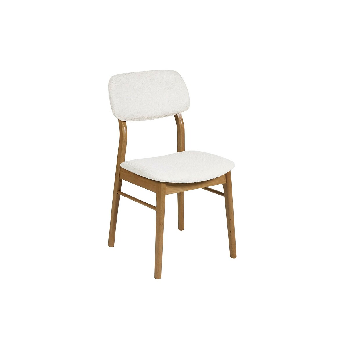 Thalía Oak & Boucle Upholstered Dining Chairs (Set of 2) wood/white, SO'HOME