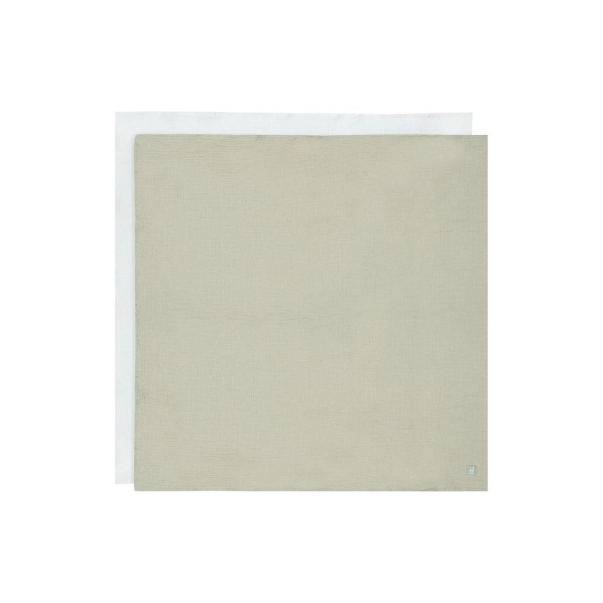 Lot de 2 maxi-langes en coton vert, écru, JOLLEIN