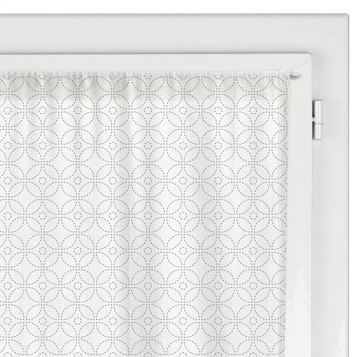 2 Rideaux Voile Touch Fantaisie blanc, LES ATELIERS DU LINGE