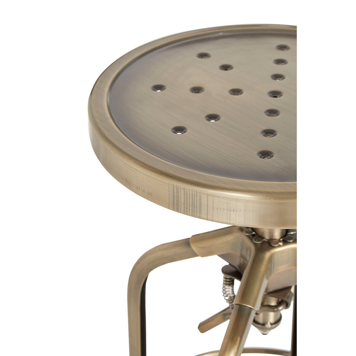 Steel Adjustable Bar Stool aged brass, SO'HOME