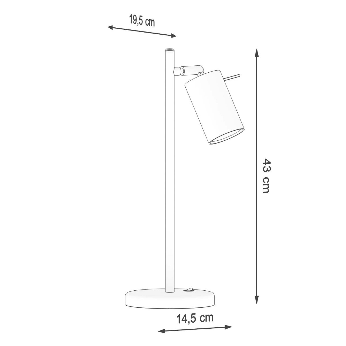 Lampe à poser Acier Blanc GU10 1 Ring blanc, EDEN