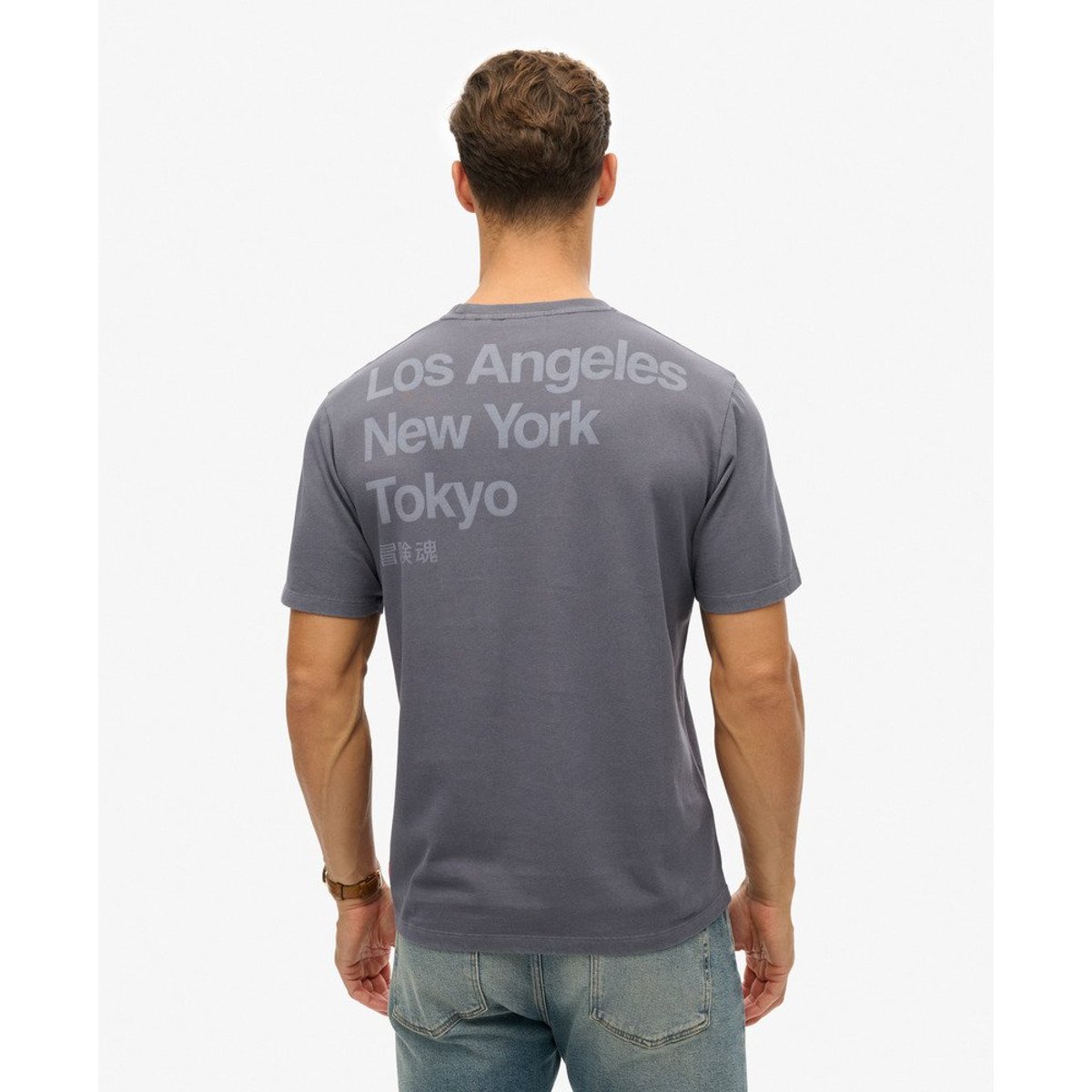 T-shirt Core Logo City gris ardoise magma, SUPERDRY