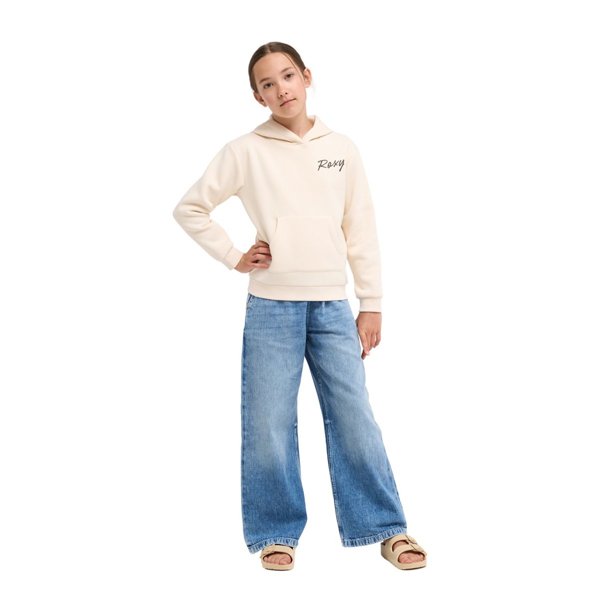 Sweat capuche SURF FEELING BRUSHED. beige parchment, ROXY