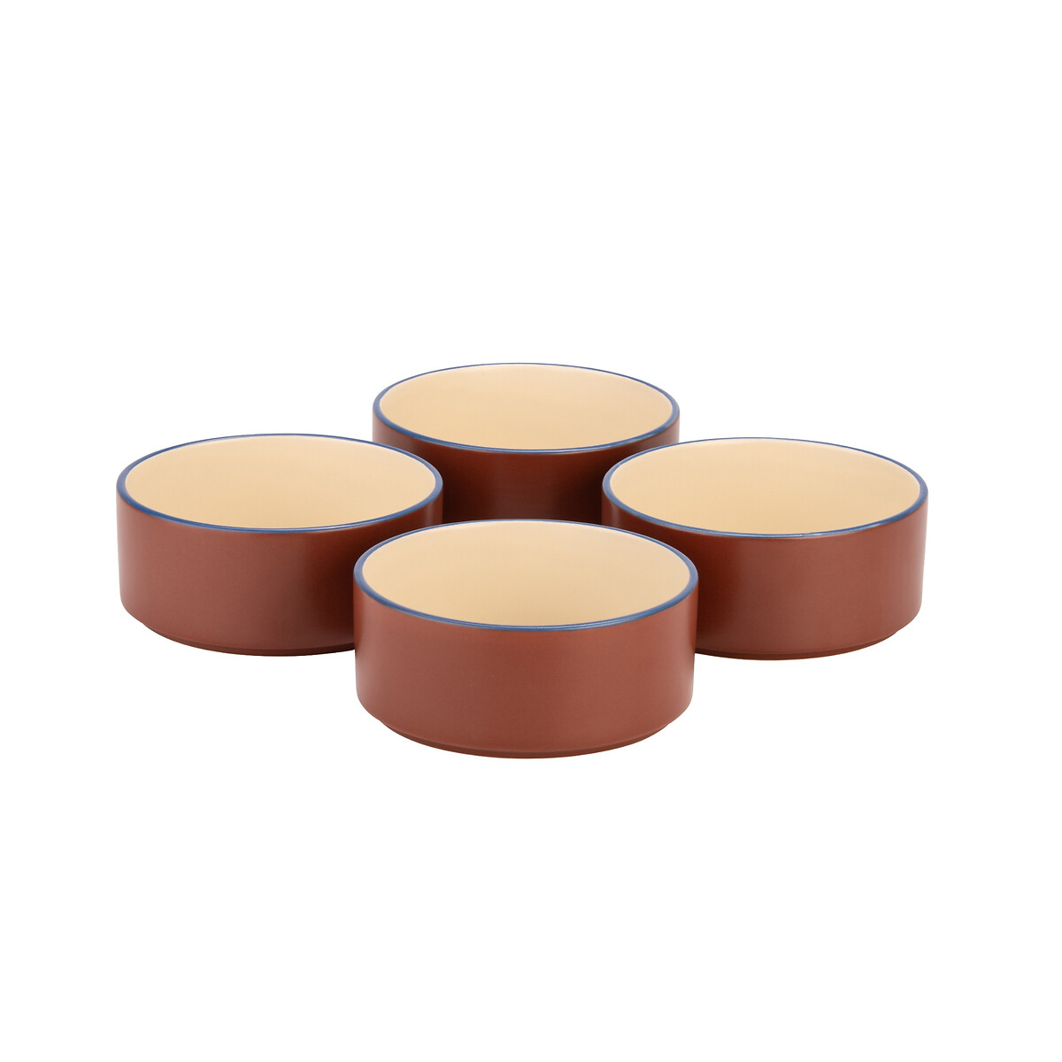 MADE.COM Set of 4 Allesio Cereal Bowls in Brown brown , MADE