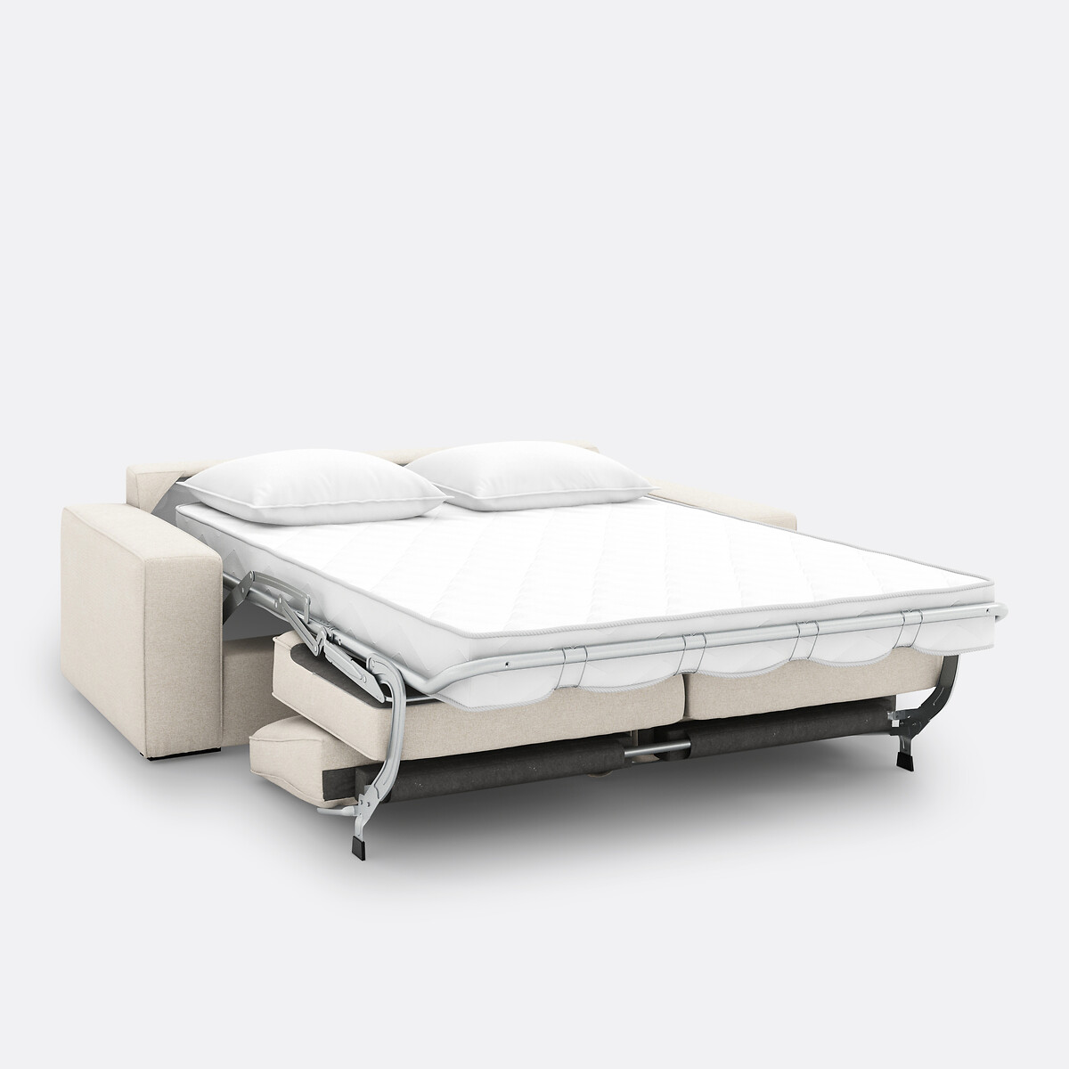 Canapé convertible, 2, 3 ou 4 places, Comfort Bultex®, en polyester, CECILIA ecru, LA REDOUTE INTERIEURS