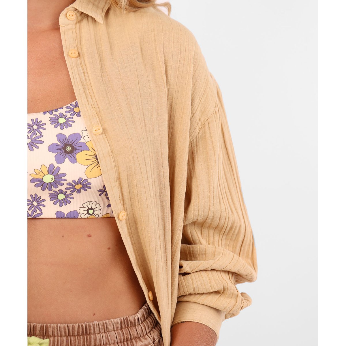 Chemise en coton délavé DOMINGO shell, OXBOW