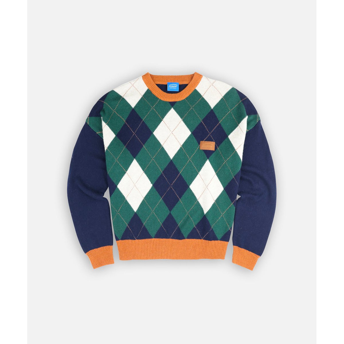 Pull jacquard oversize PINE deep marine, OXBOW