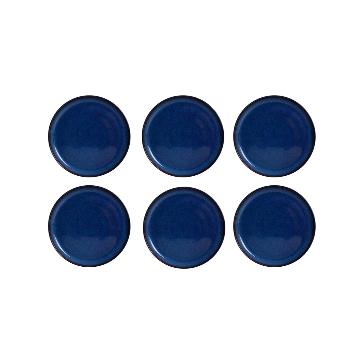 Lot de 6 petites assiettes à dessert, BLUE MOON bleu, ARTIME
