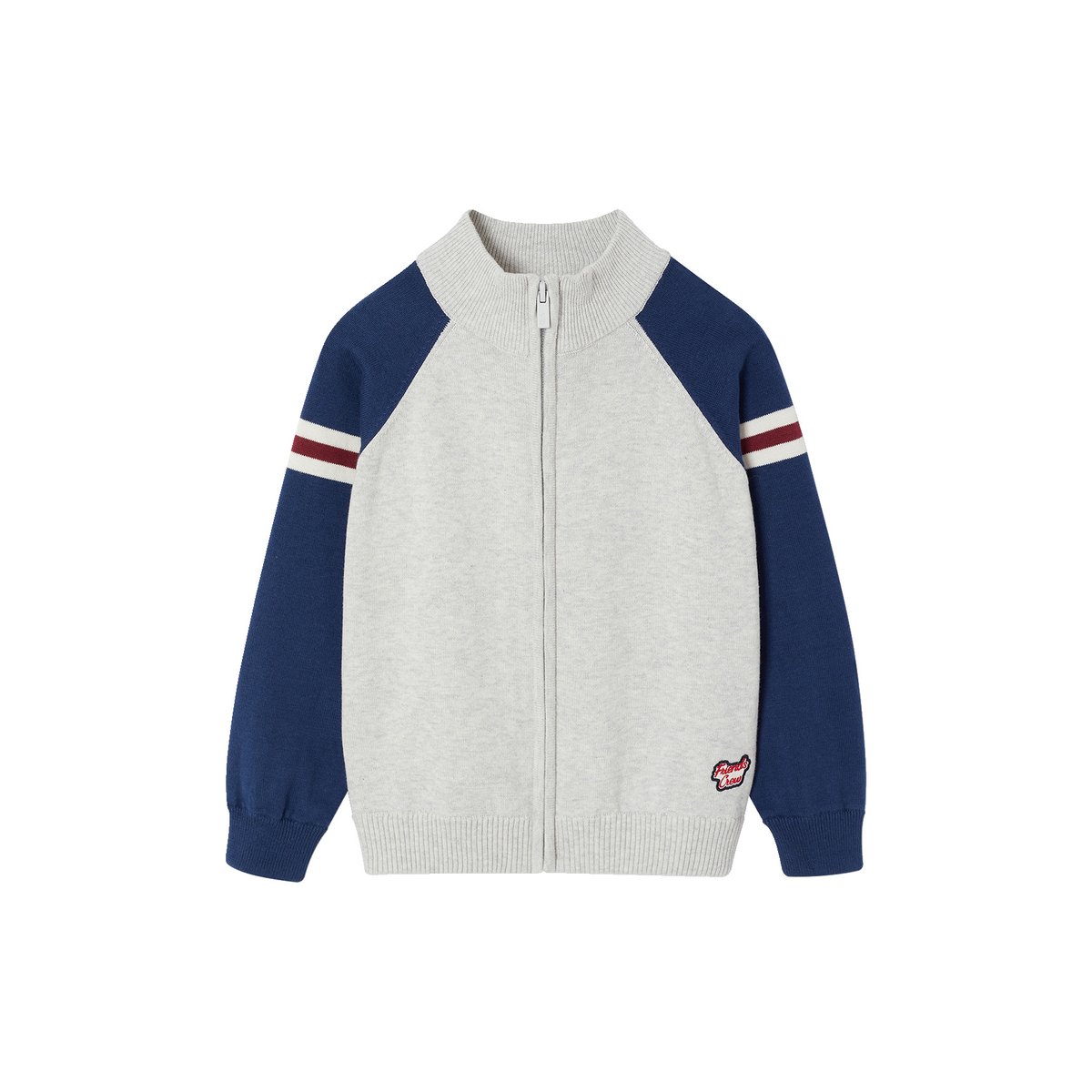 Gilet zippé col montant gris chiné, VERTBAUDET