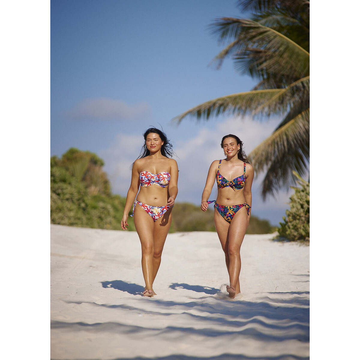 Island Dream Bandeau Bikini Top white floral print, SANS COMPLEXE
