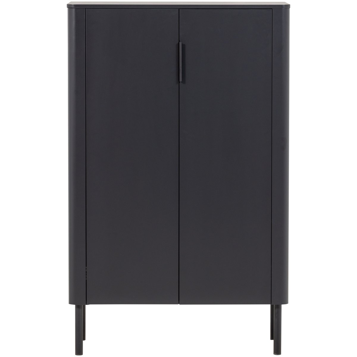 Armoire 2 portes en pin GUNNAR noir, WOOOD