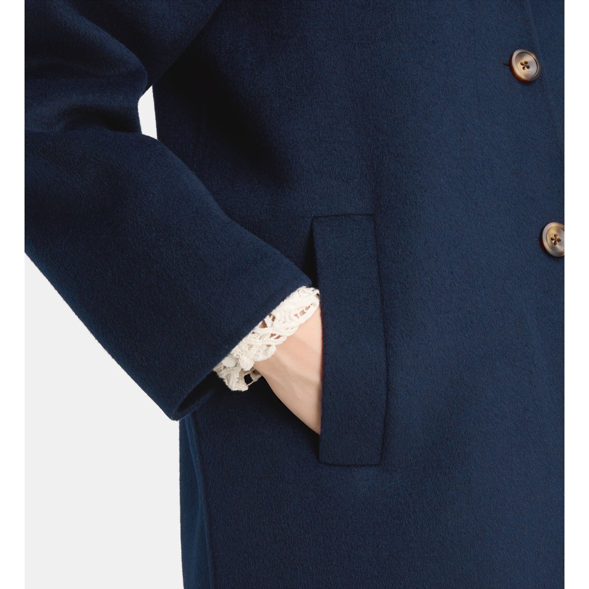 Manteau long olinda double face bleu marine, JODHPUR