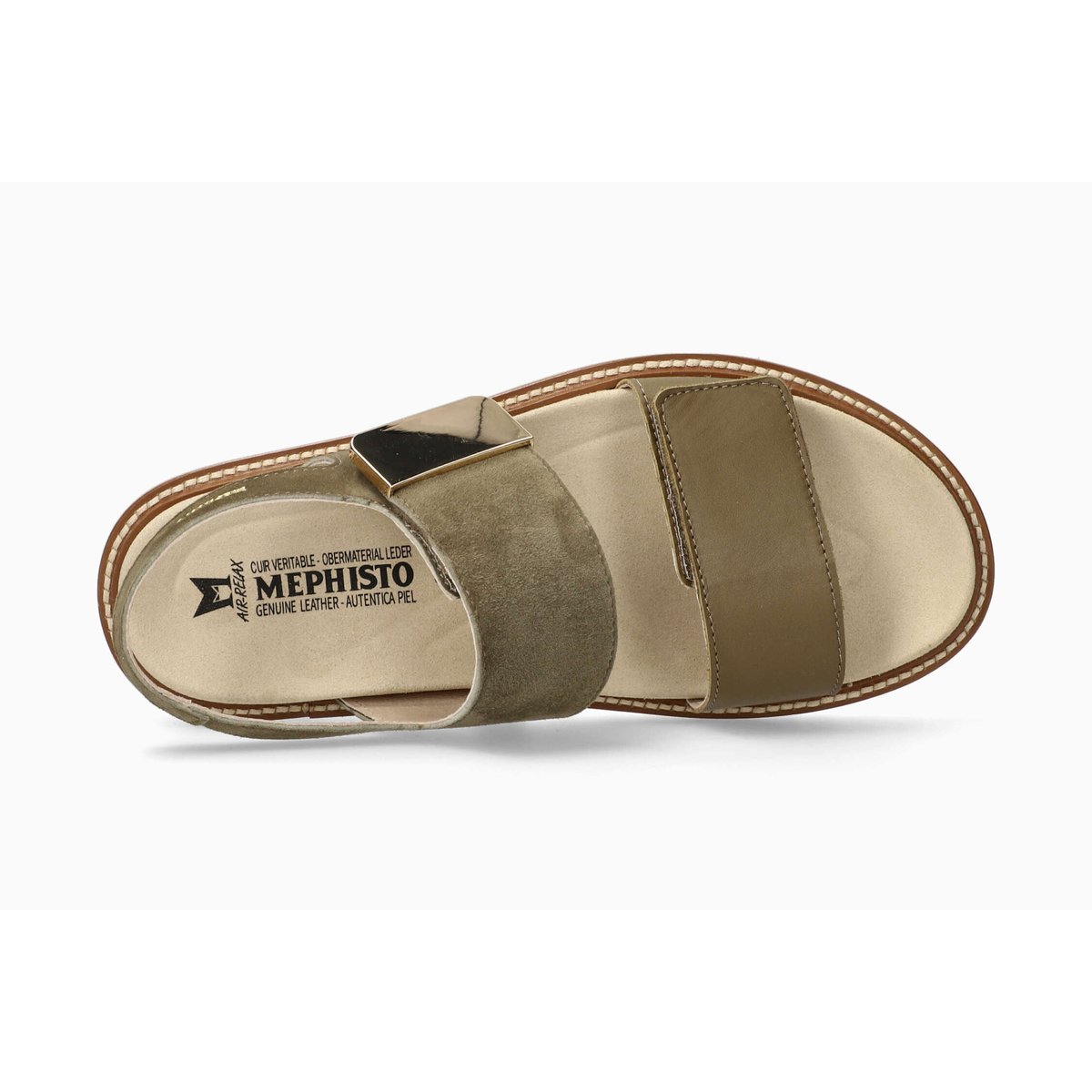 Sandales en cuir VIOLAINE vert lichen p5147363, MEPHISTO