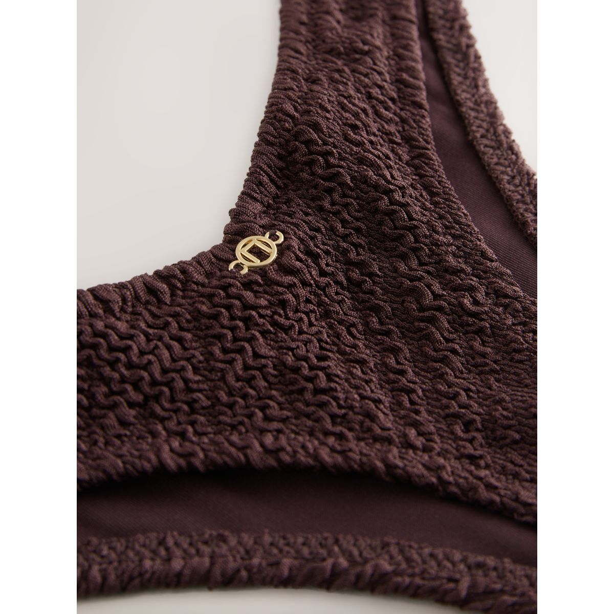 Bas de bikini crinkle brun chocolat, NEXT