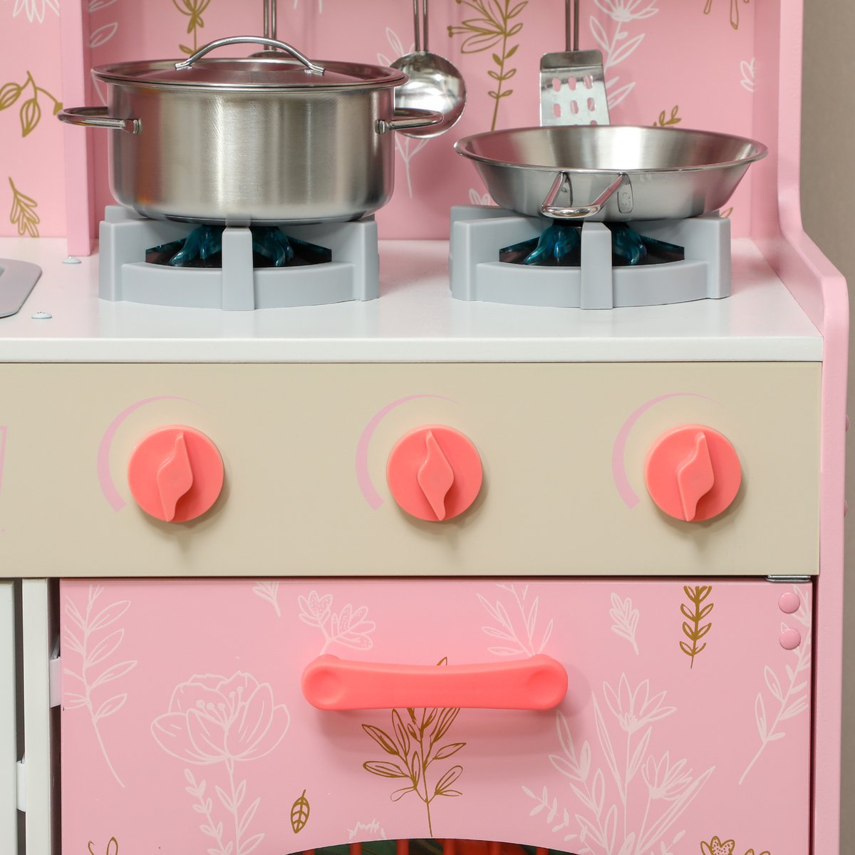 Ensemble de cuisine pour enfants MDF Rose rose, AIYAPLAY