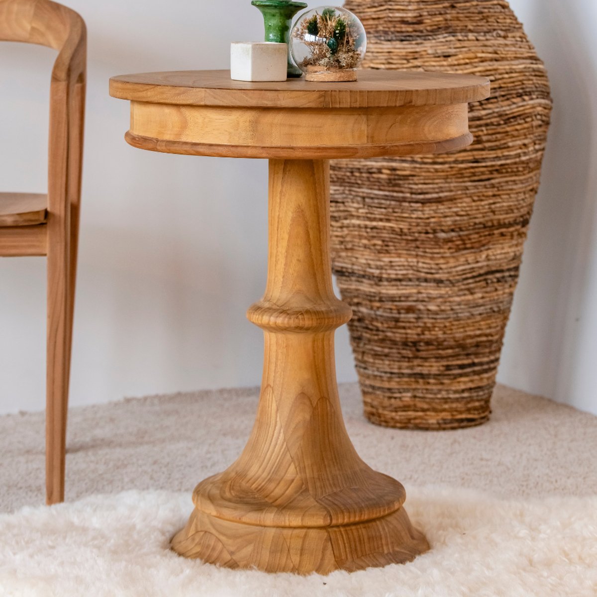 Guéridon en bois de mindi SUZON couleur unique, HYDILE