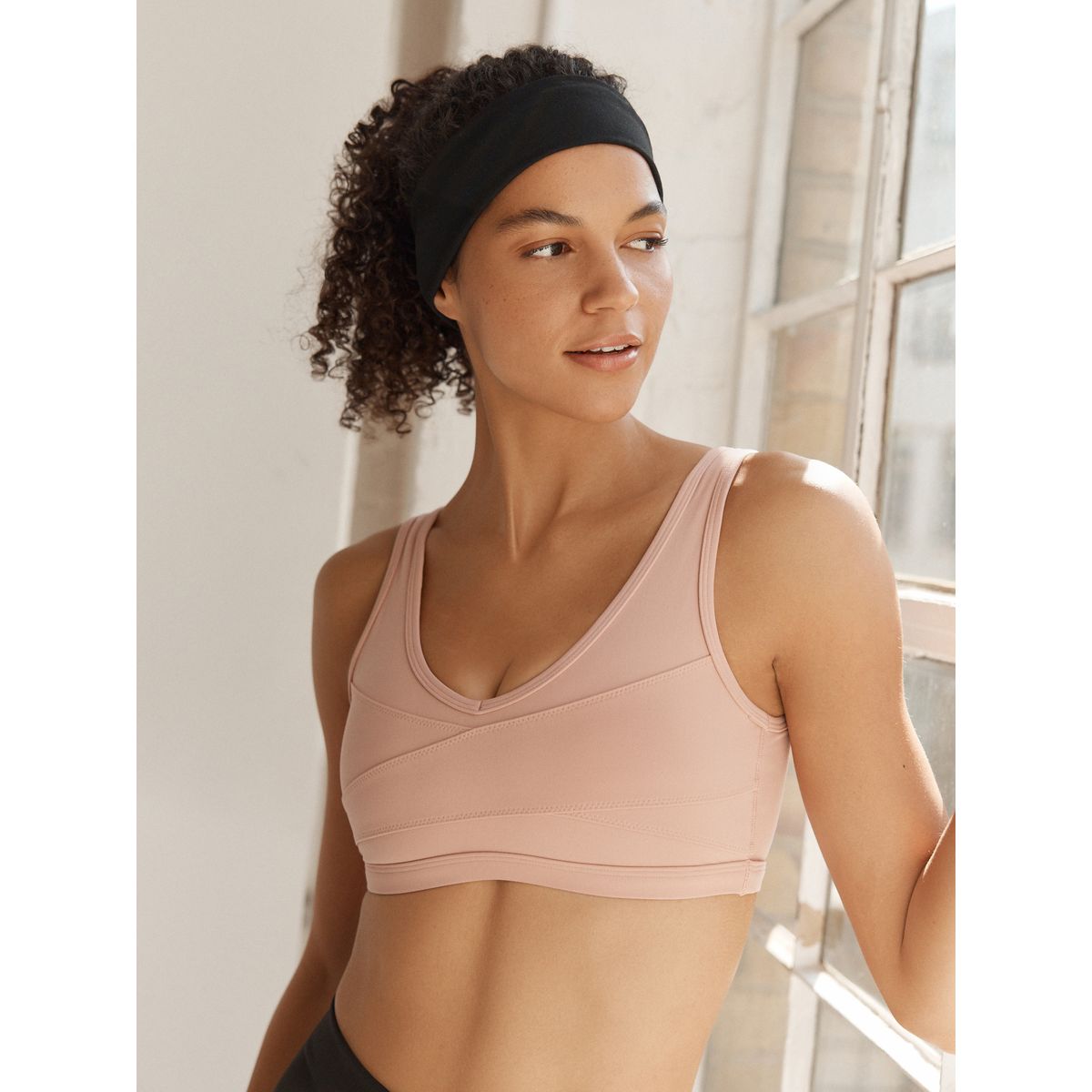 Brassière de sport croisée devant rose, NEXT