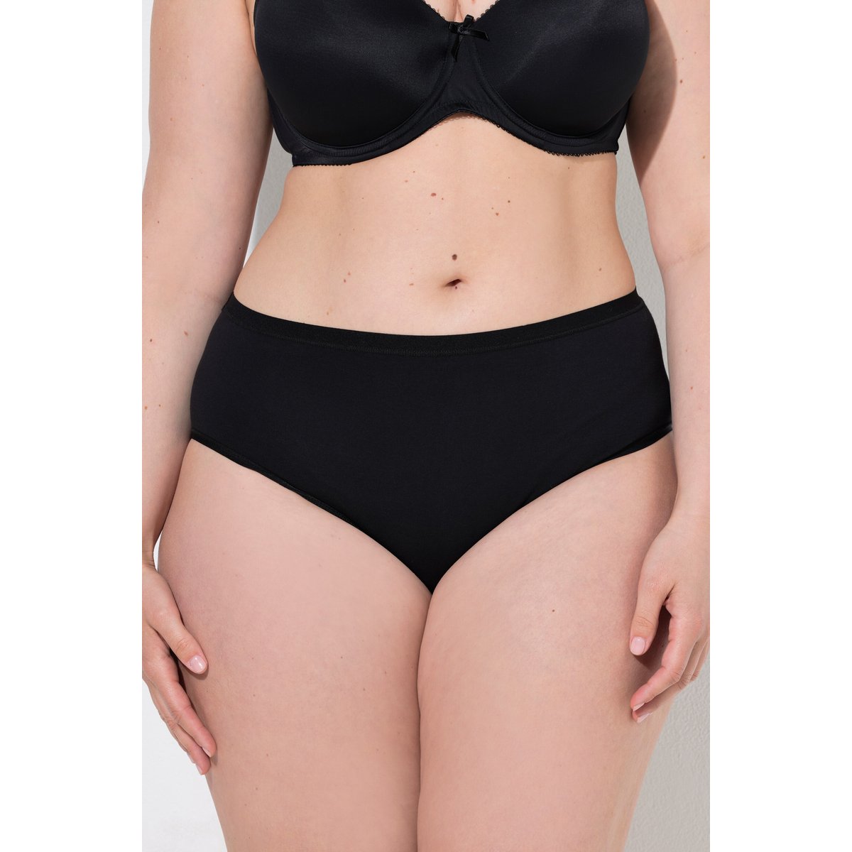 Culottes midi, lot de 2, matière super-fine noir, ULLA POPKEN