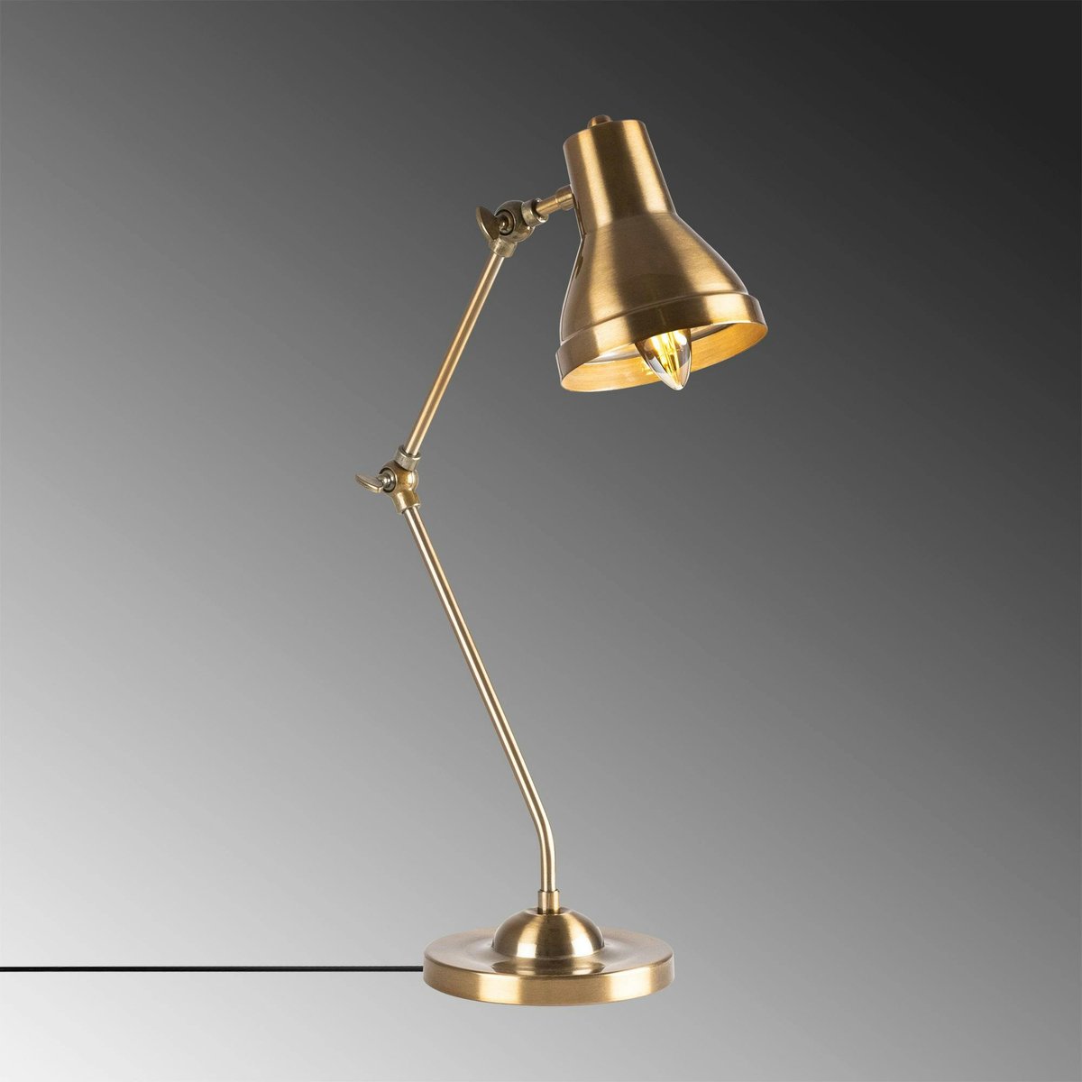 Lampe de bureau articulée vintage, finition dorée SILE doré, PIER IMPORT