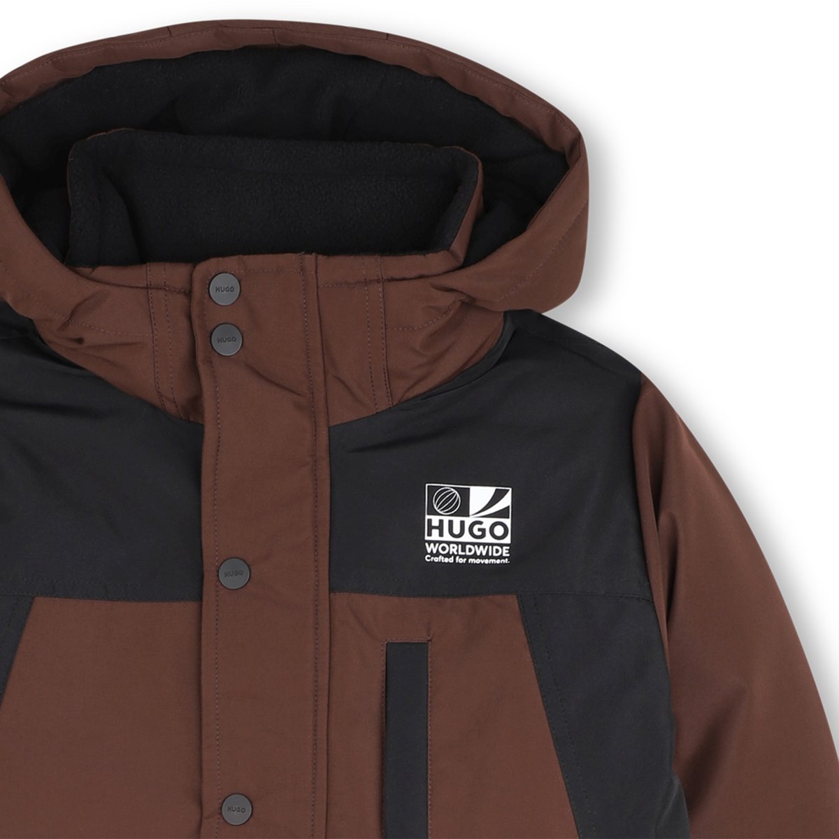 Parka à capuche chicory coffee, HUGO KIDSWEAR