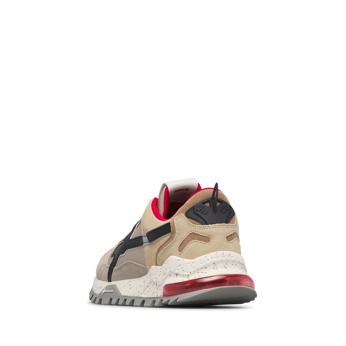 Sneakers en tissu technique et en daim BREEZE 3-M. gris tourterelle-sable, W6YZ
