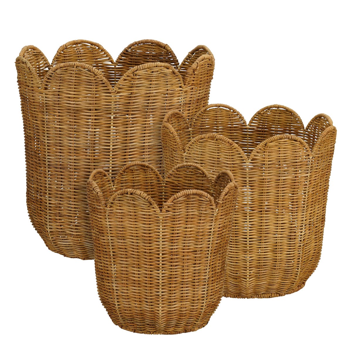 Ensemble de paniers de rangementELETA marron clair, MICA DECORATIONS